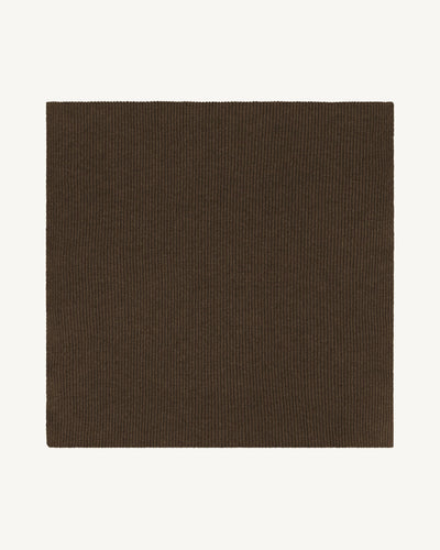 Écharpe en maille à côtes-CHOCOLAT-100% cachemire
