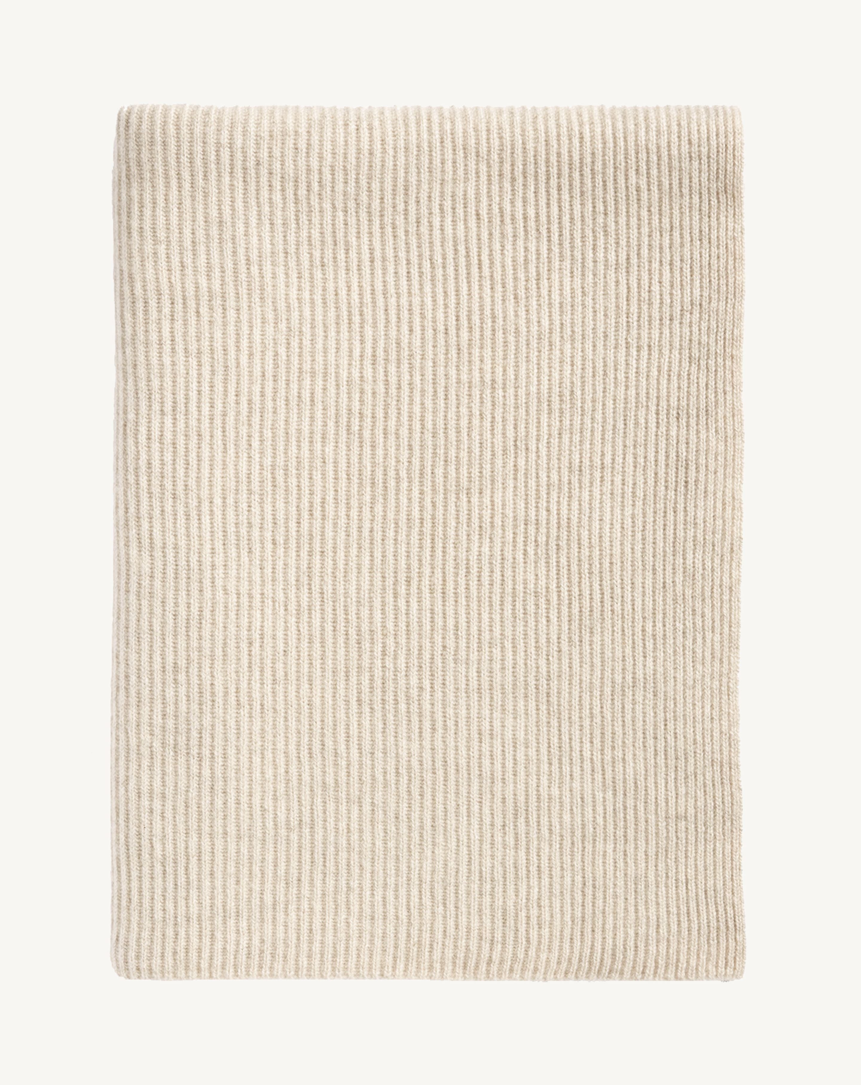 Écharpe en maille à côtes-AVOINE-100% cachemire
