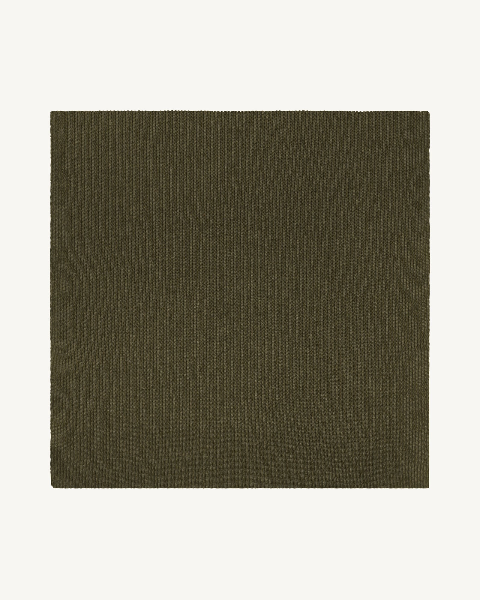 Écharpe en maille à côtes-KAKI KOMBU-100% cachemire