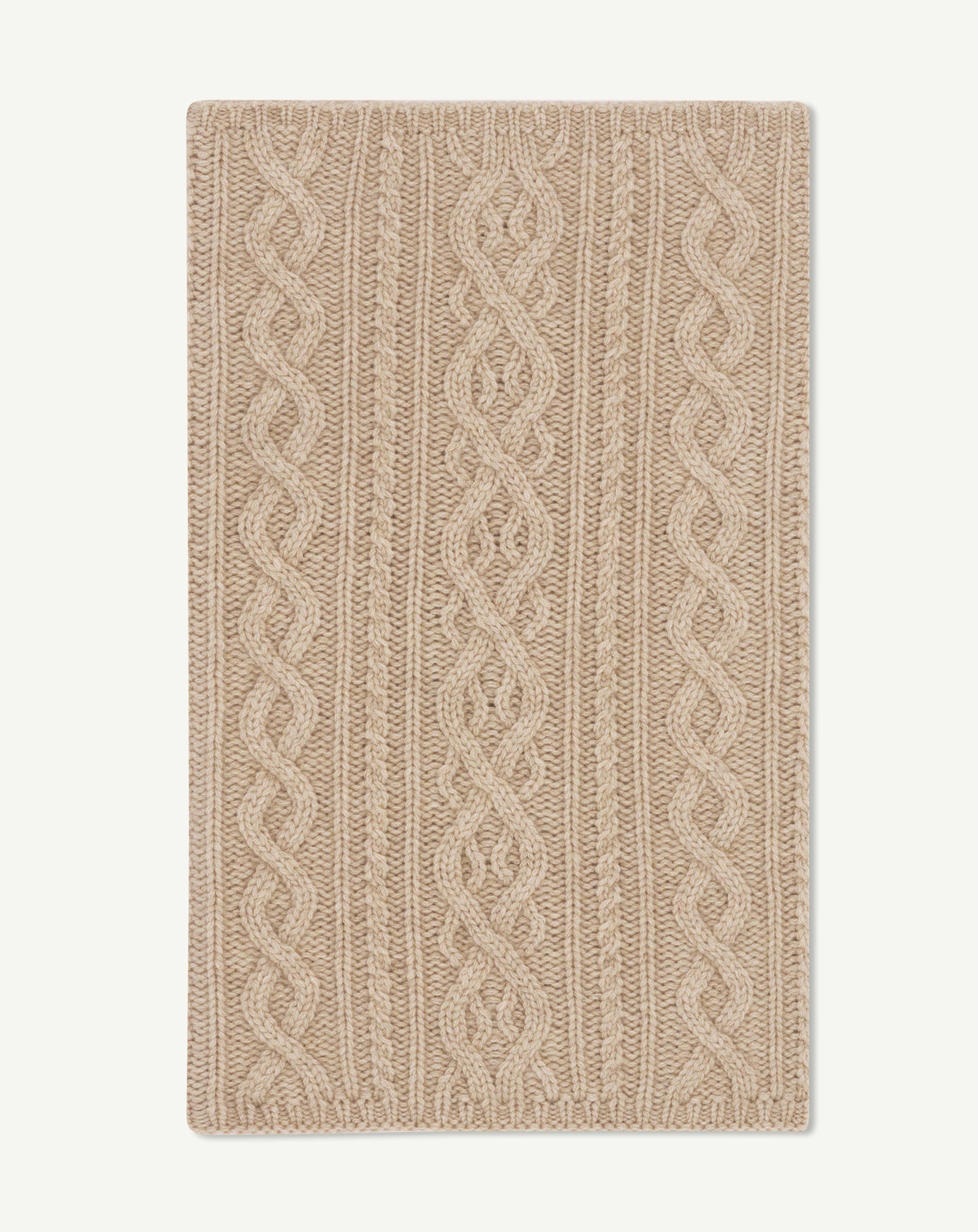 Tour de cou à torsades-GALET-100% cachemire