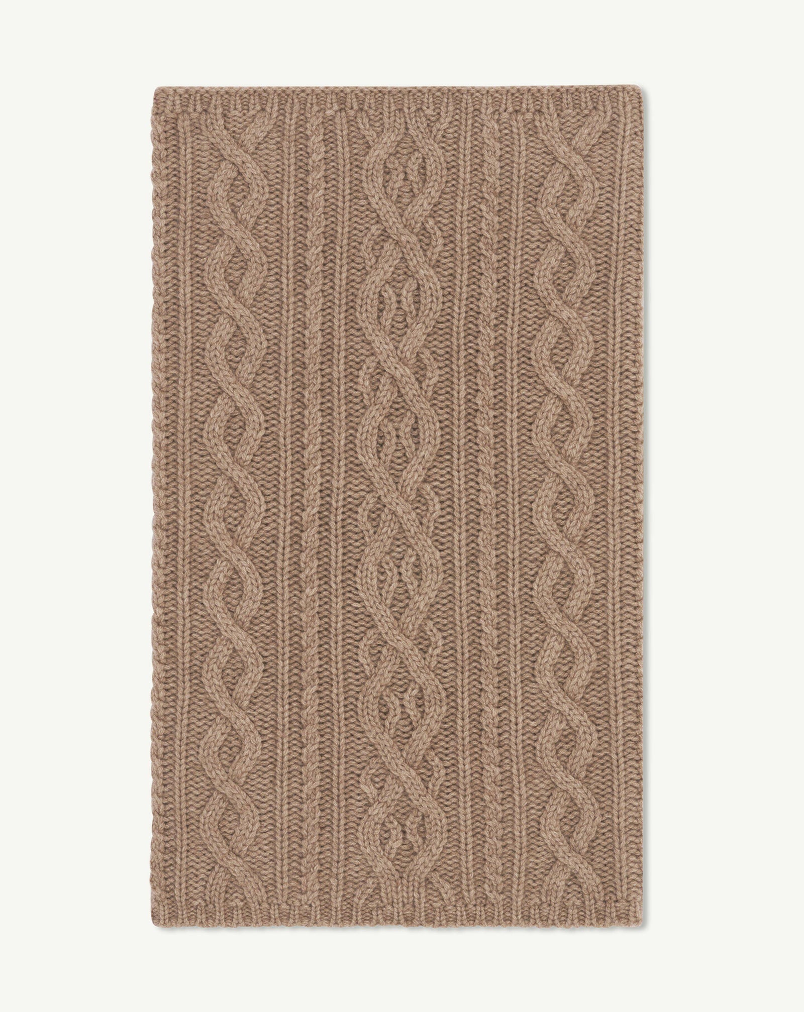 Tour de cou à torsades-GREIGE-100% cachemire