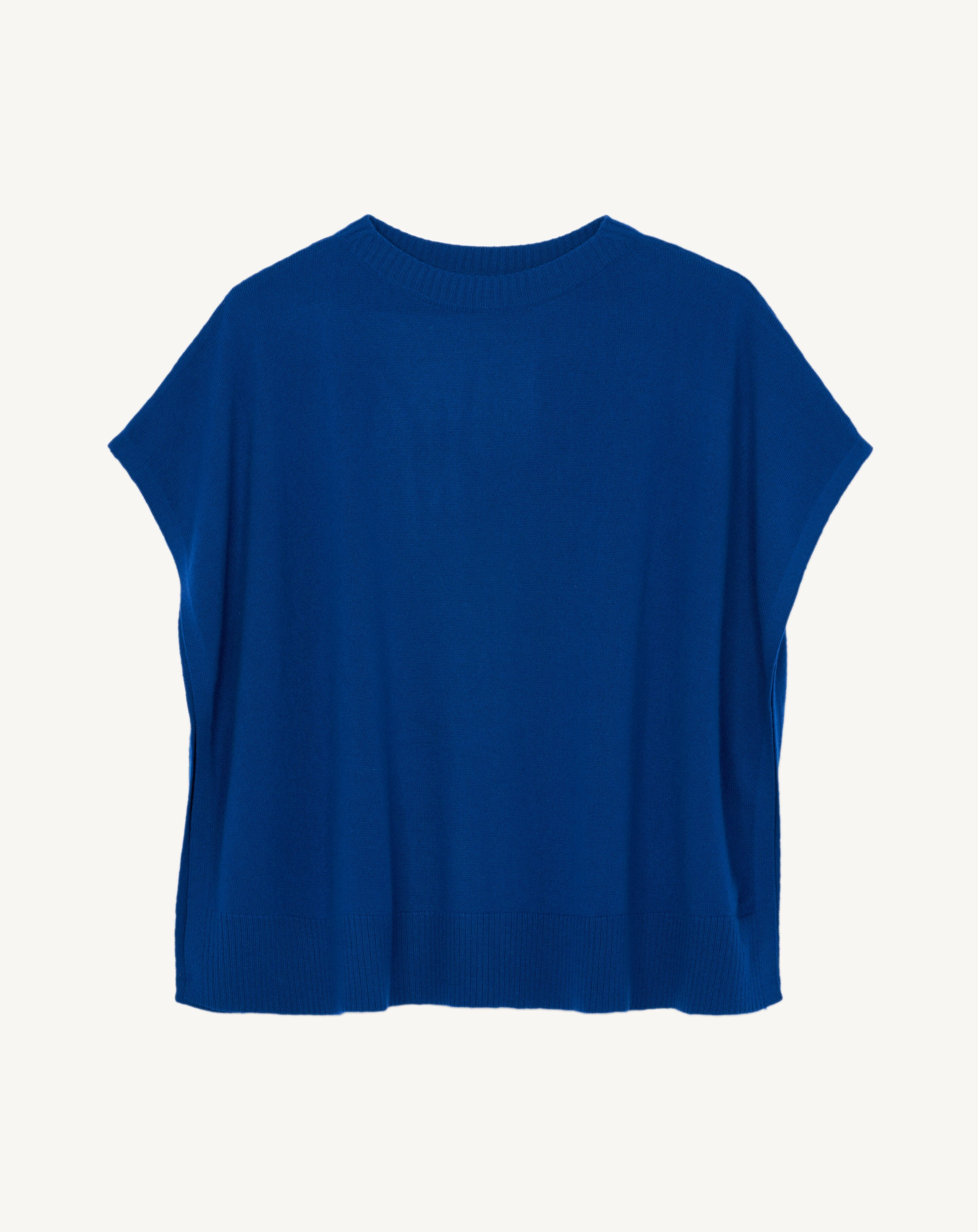 Poncho col bateau-ICE-100% cachemire