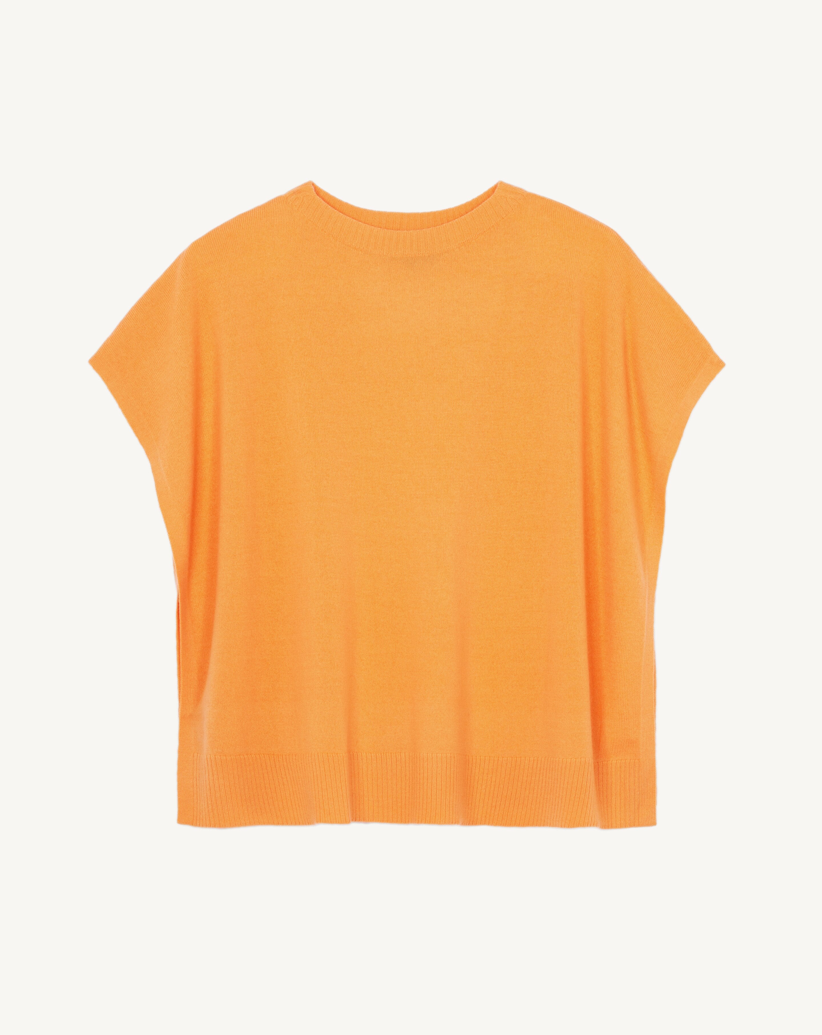 Poncho col bateau-SUNSET-100% cachemire