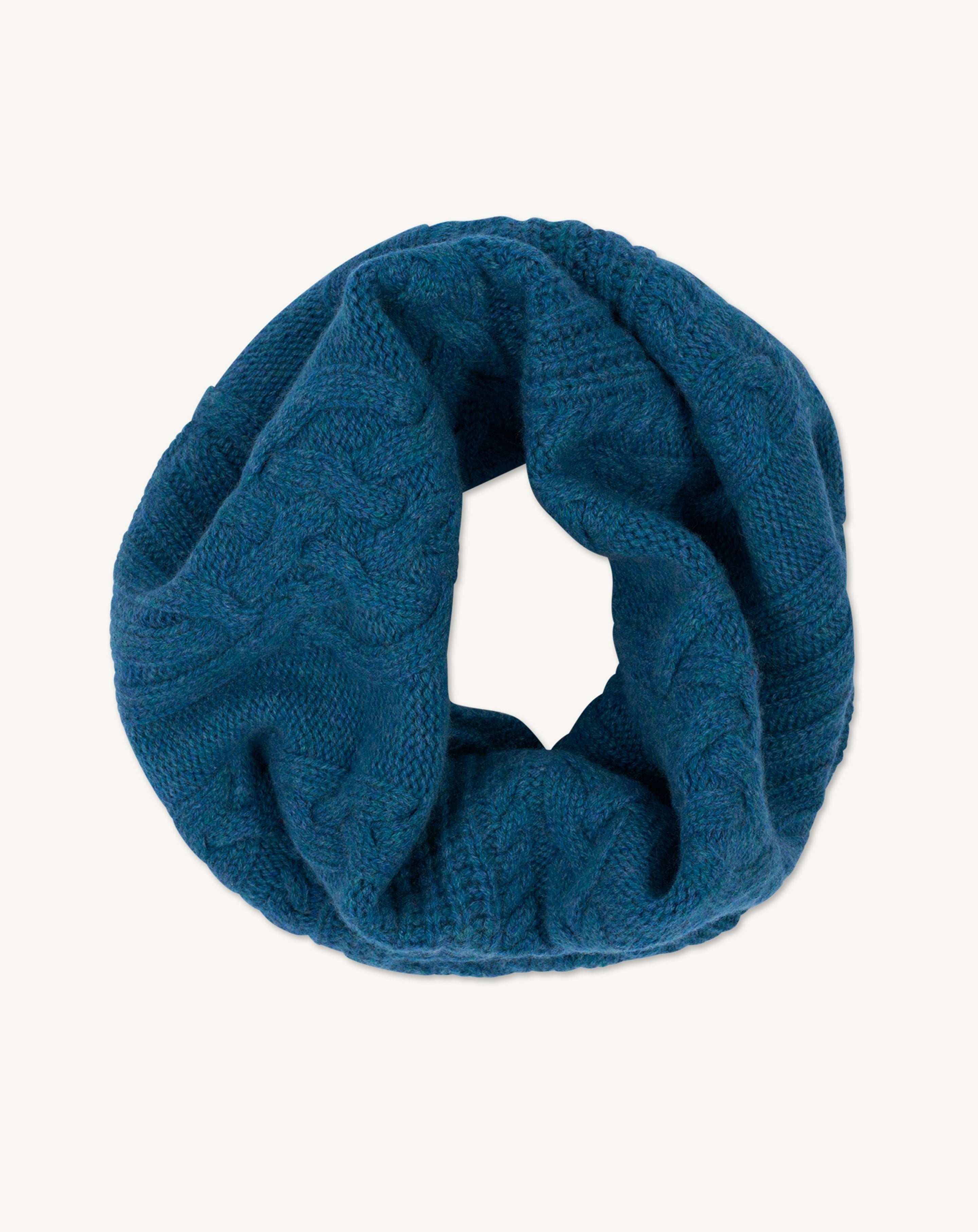 Tour de cou à torsades les 40 ans-BLEU CANOE-100% cachemire