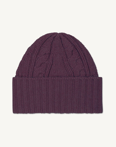 Bonnet à torsades les 40 ans-MURE-100% cachemire