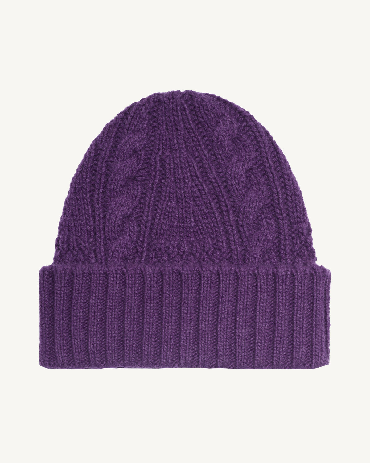 Bonnet à torsades-CYCLAMEN-100% cachemire