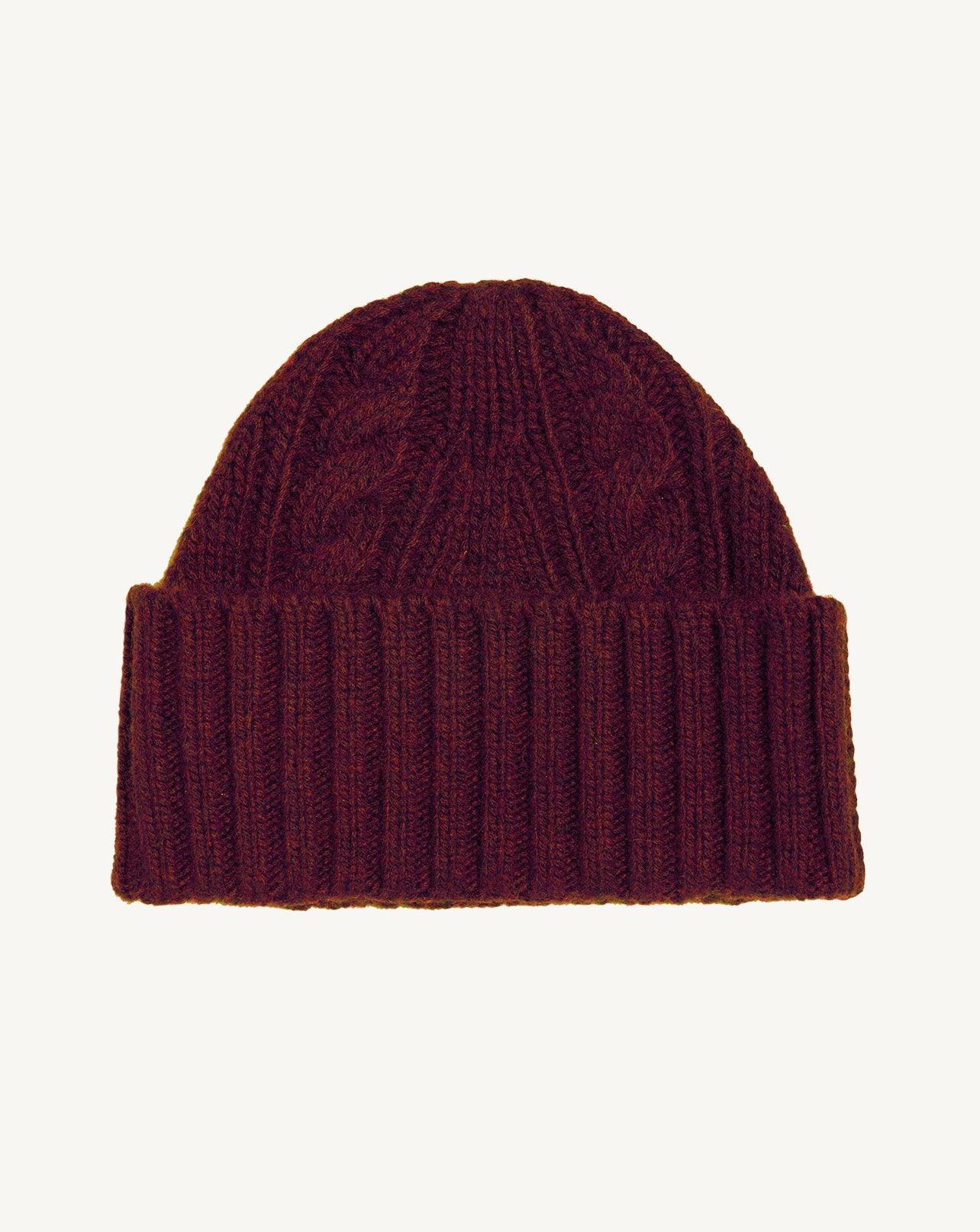 Bonnet à torsades-PRUNELLIER-100% cachemire