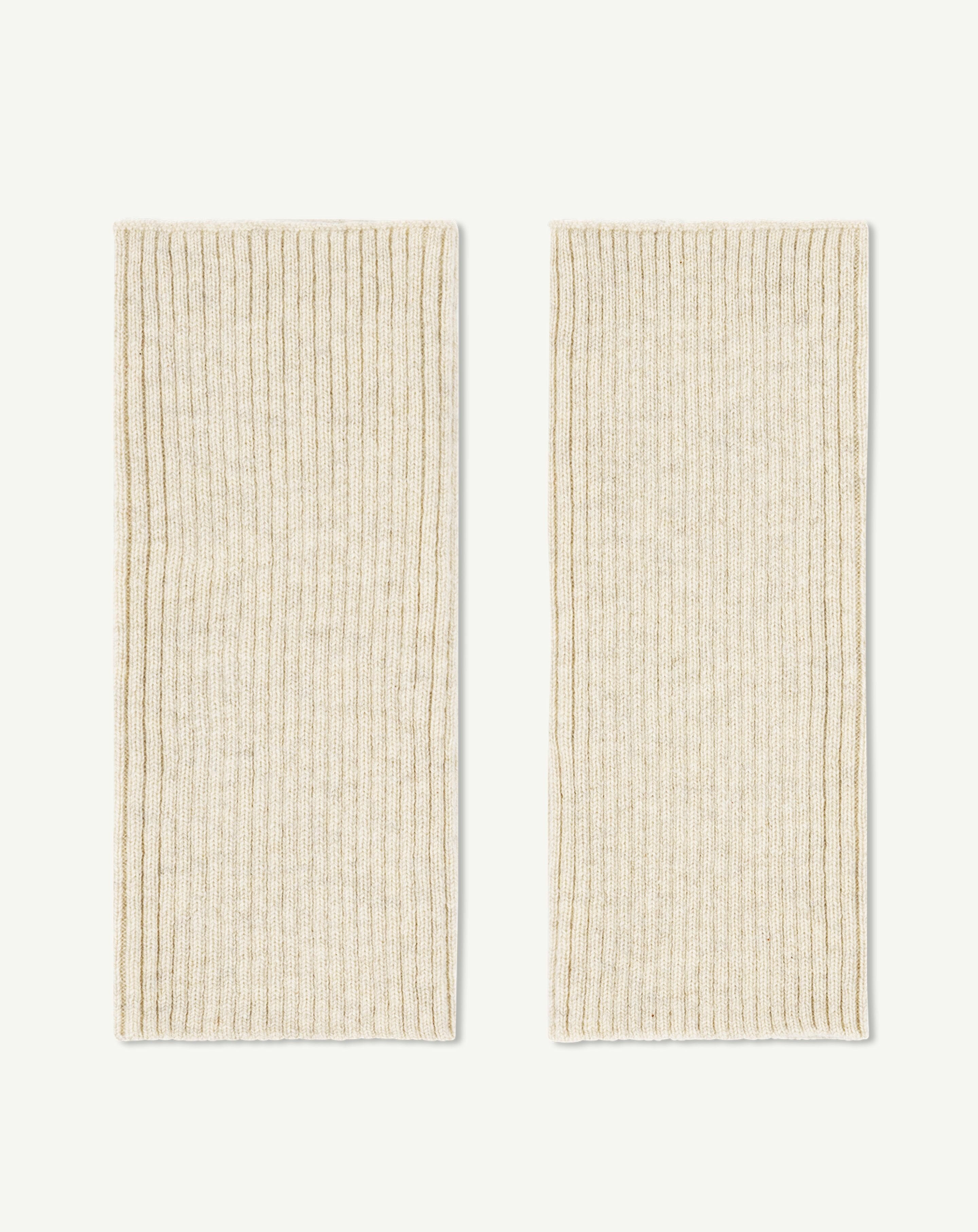 Mitaines courtes à côtes-AVOINE-100% cachemire