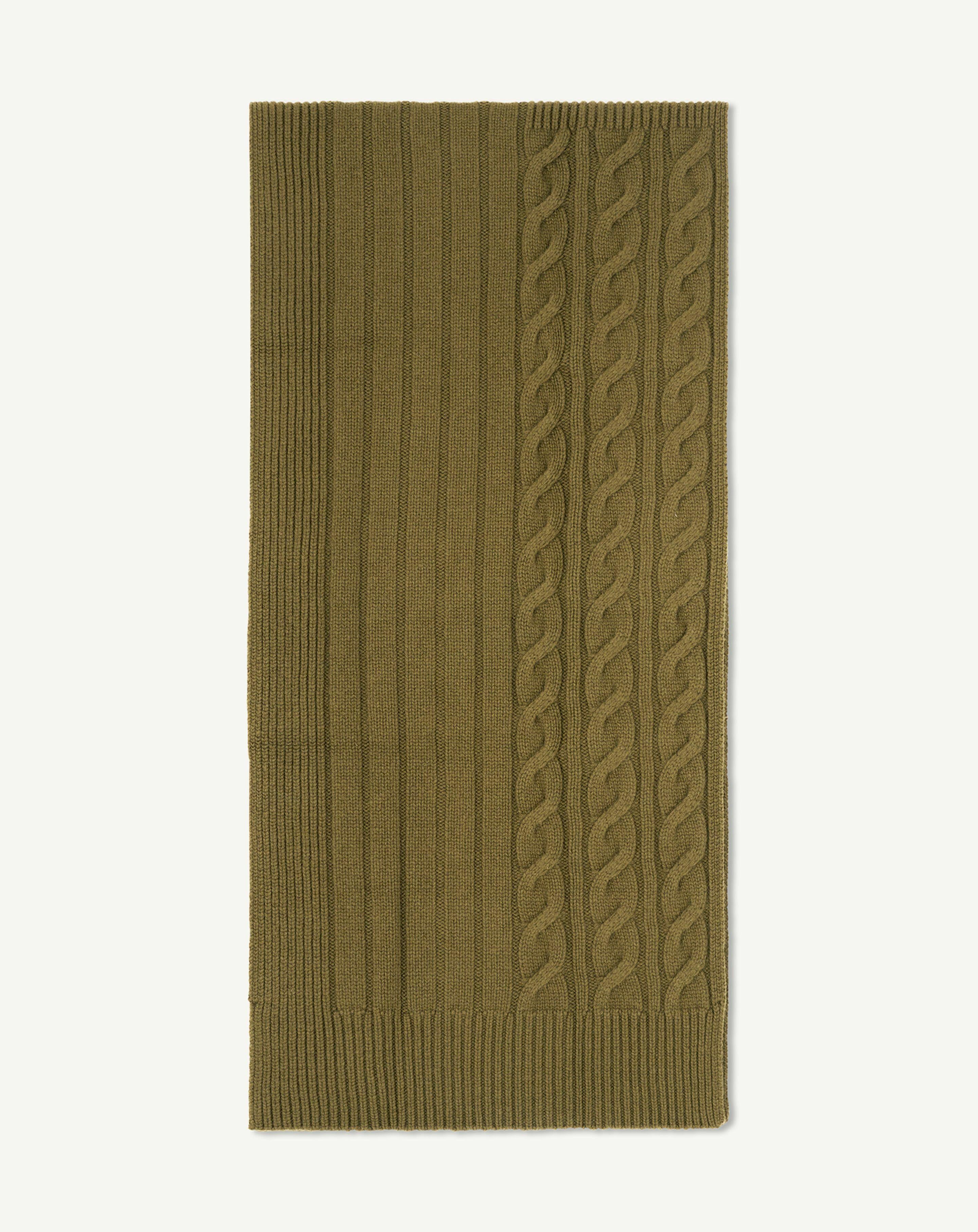 Echarpe à torsades-BRONZE-100% cachemire