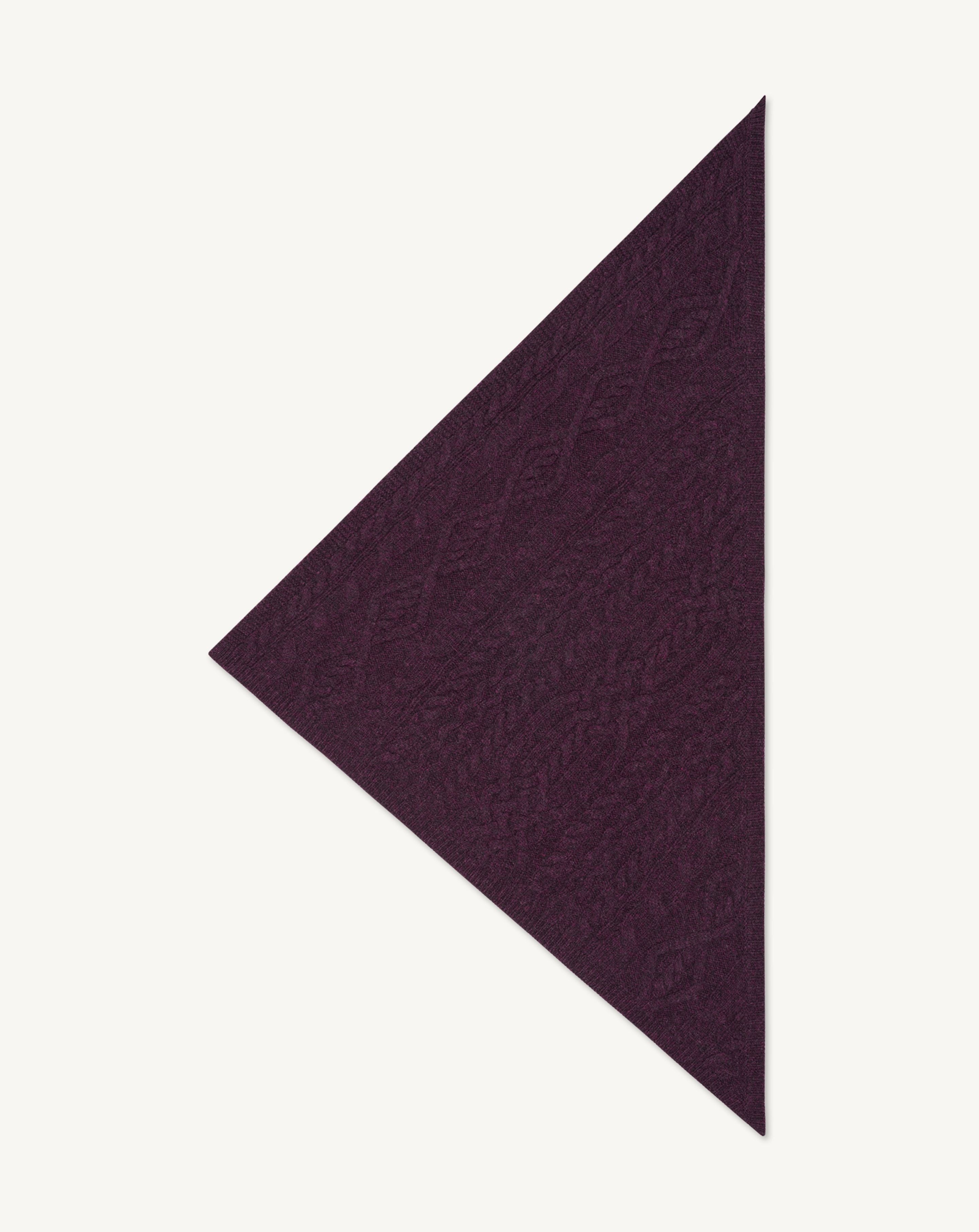 Triangle à torsades les 40 ans-MURE-100% cachemire