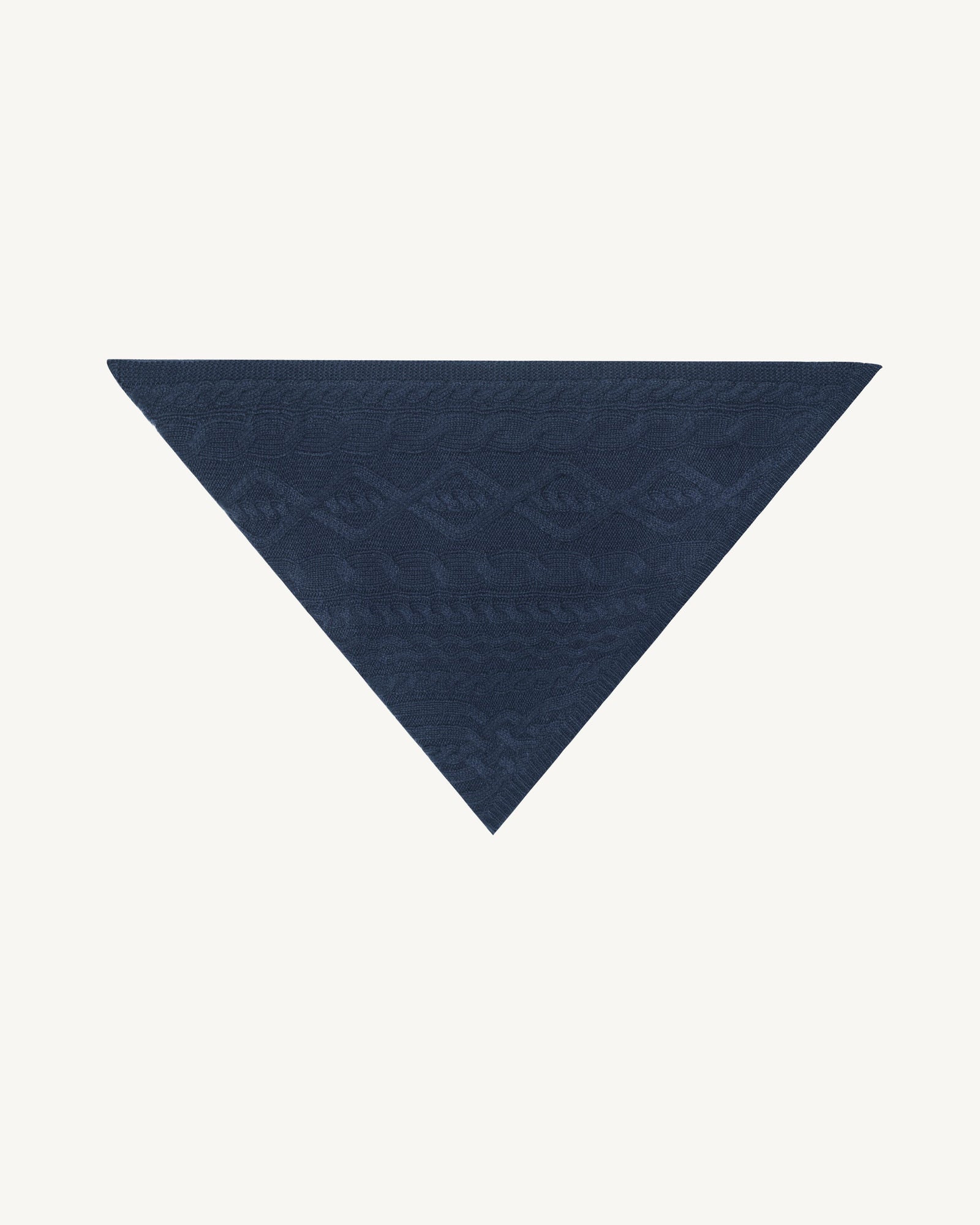 Triangle à torsades-MARINE-100% cachemire