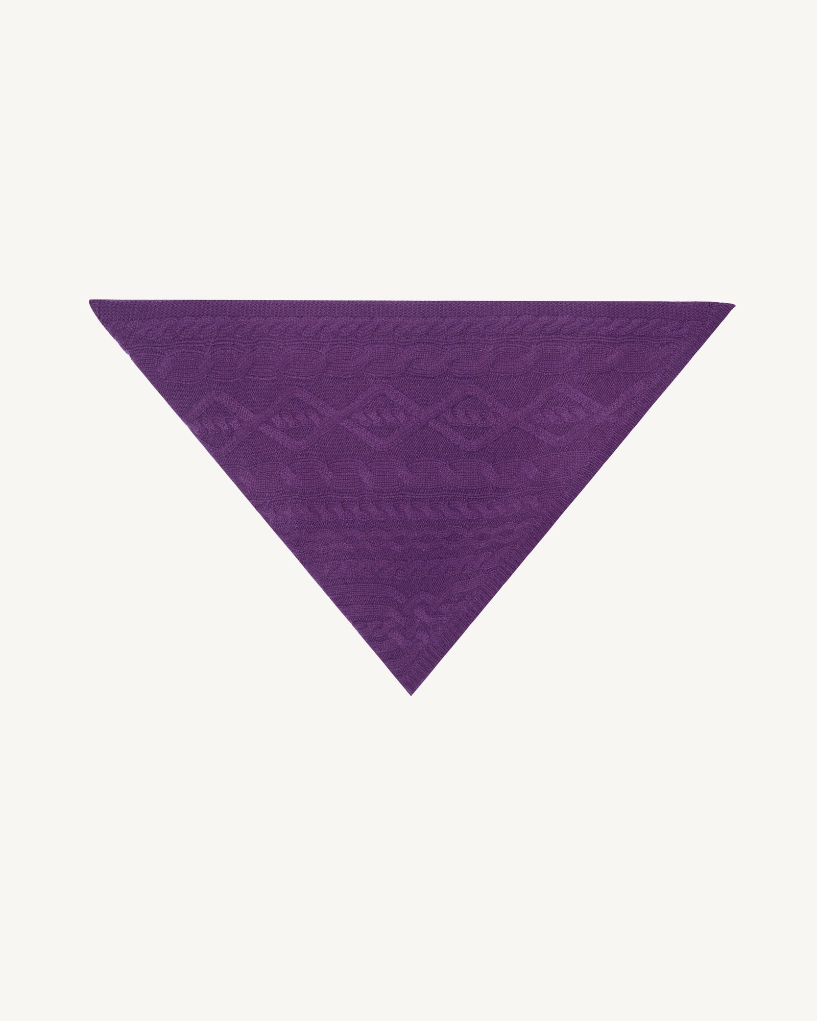 Triangle à torsades-CYCLAMEN-100% cachemire