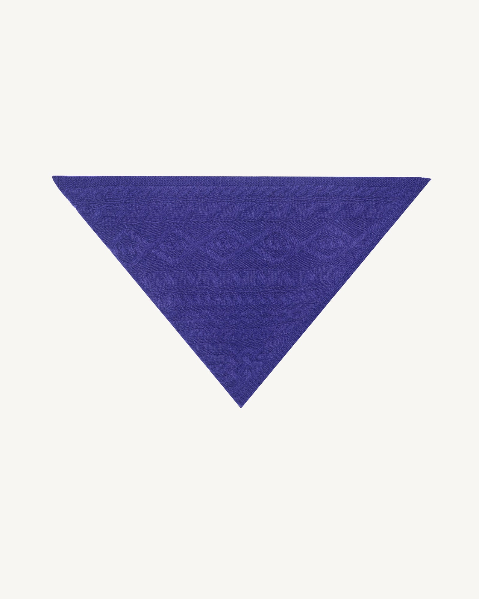 Triangle à torsades-ULTRAVIOLET-100% cachemire