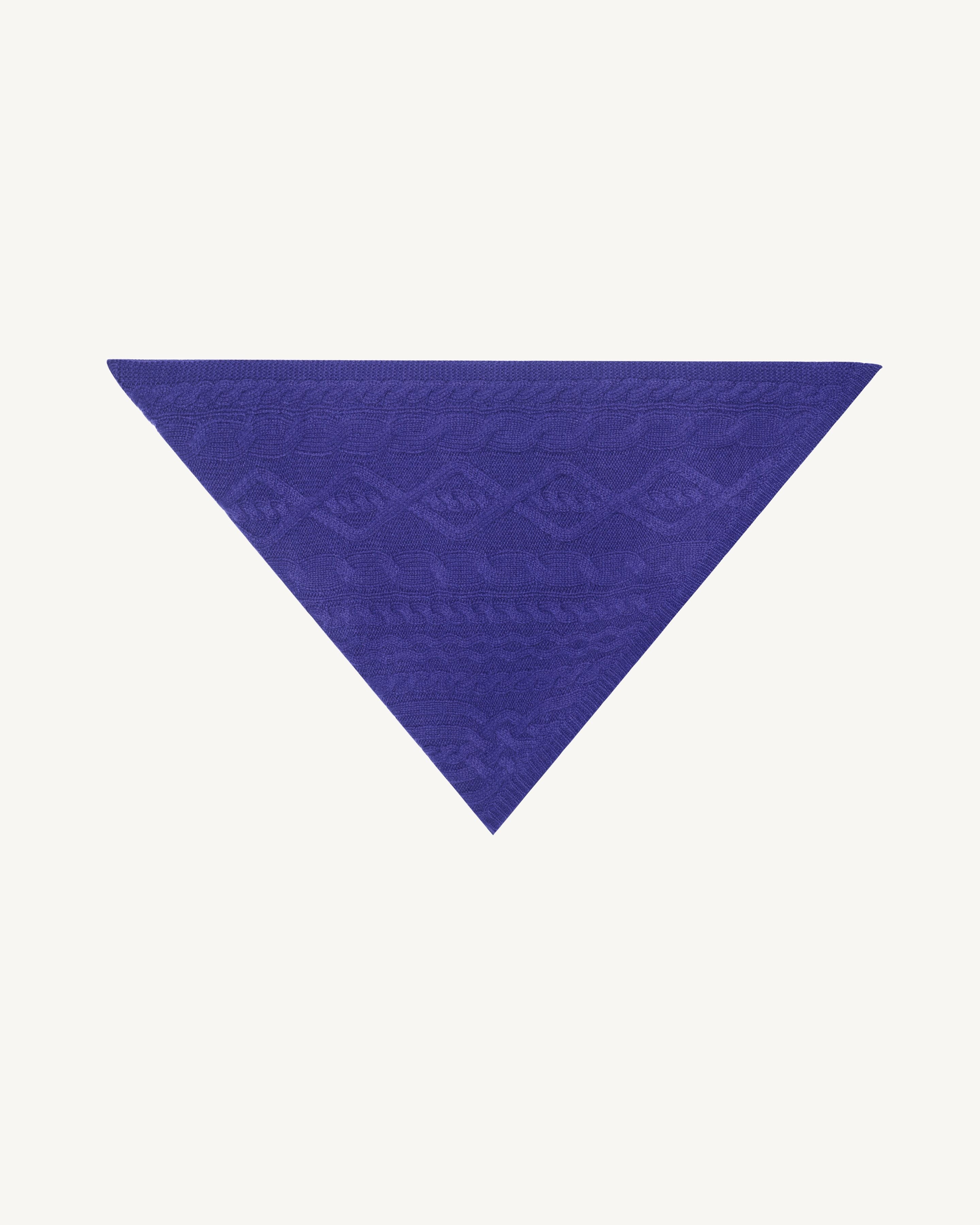 Triangle à torsades-ULTRAVIOLET-100% cachemire