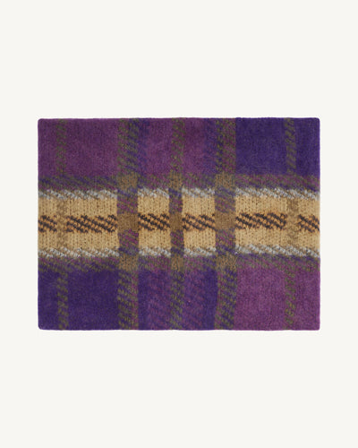 Tour de cou tartan brossé-ULTRAVIOLET/CYCLAMEN-100% cachemire