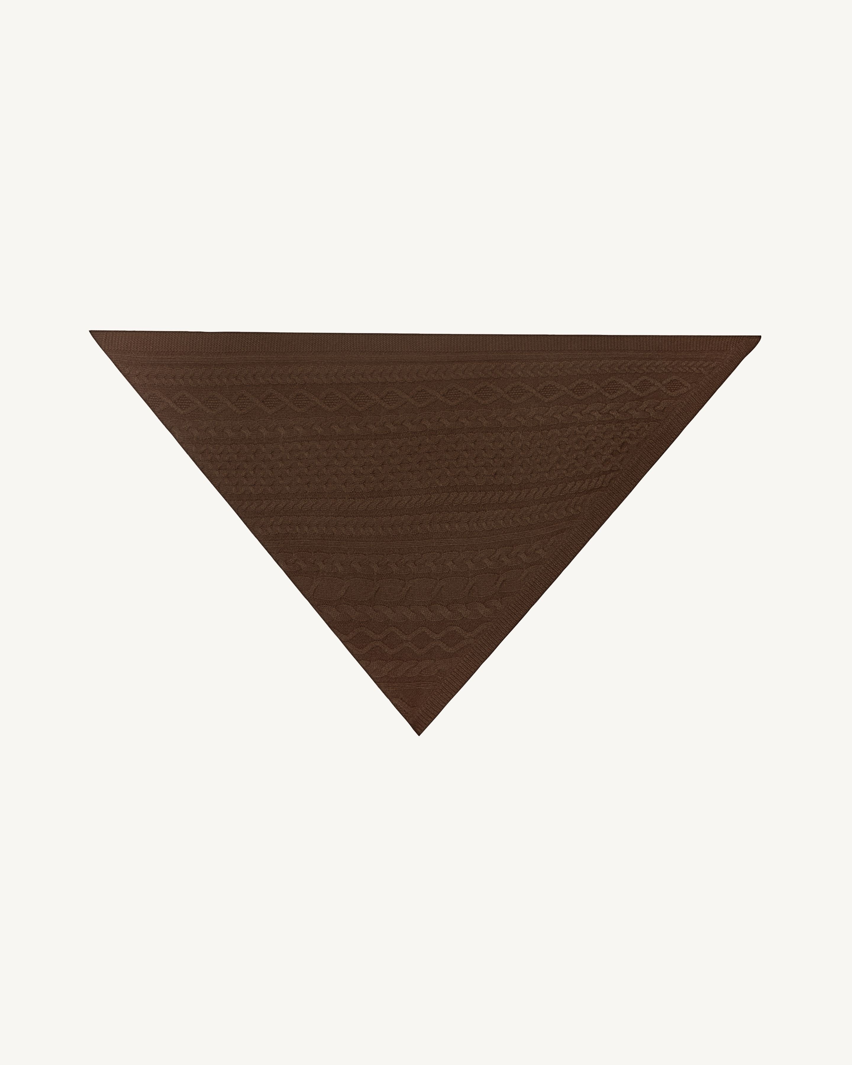 Grand triangle Sacha-CHOCOLAT-100% cachemire