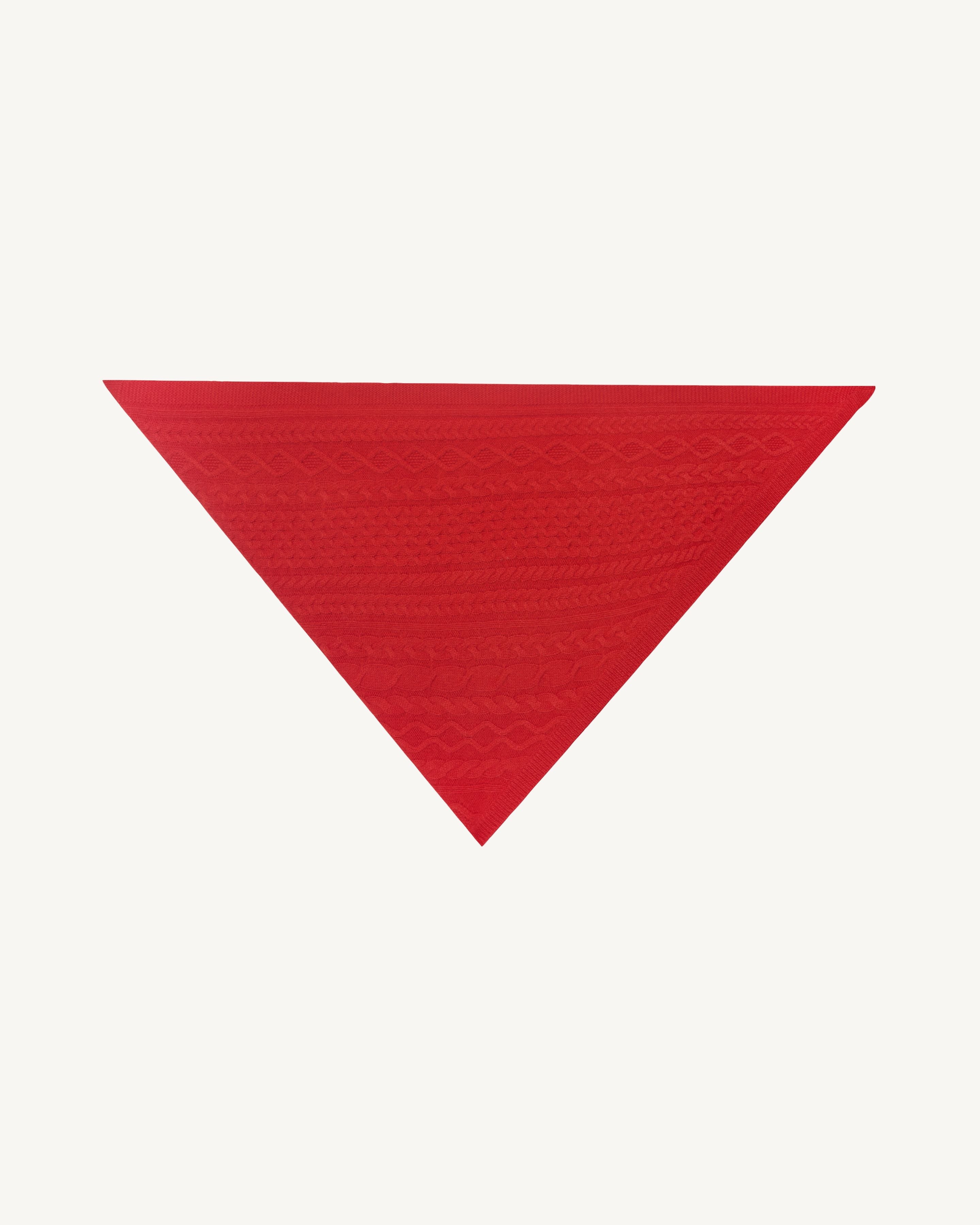 Grand triangle Sacha-ROUGE QUARANTE-100% cachemire