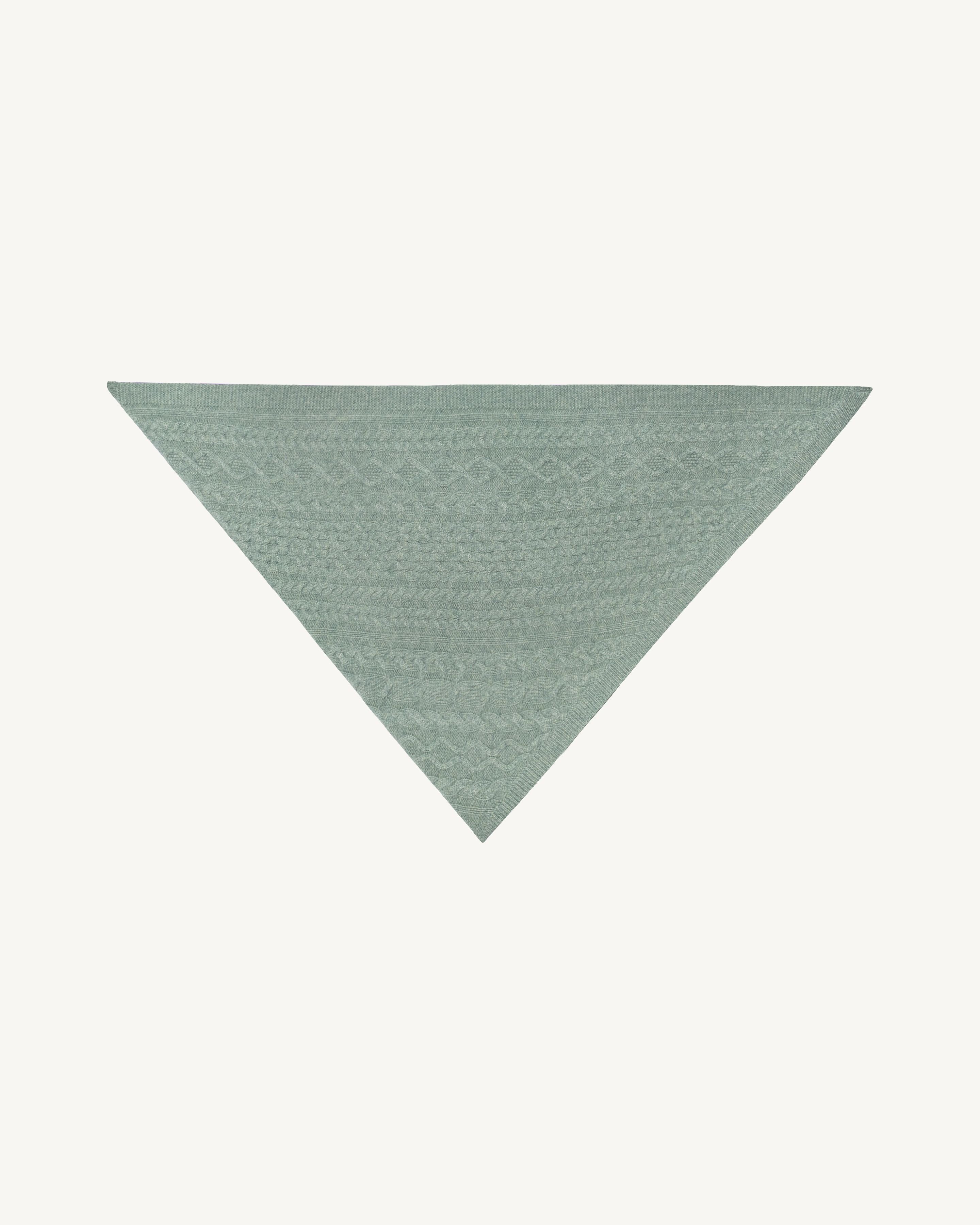 Grand triangle Sacha-VERT DE GRIS-100% cachemire