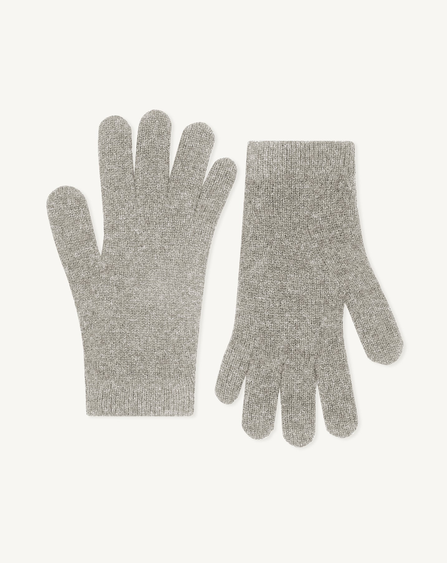 Gants femme-GRIS ARGENTE-100% cachemire