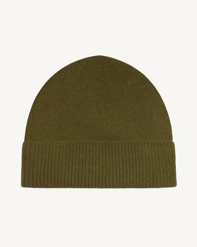 Bonnet classique-OLIVE-100% cachemire