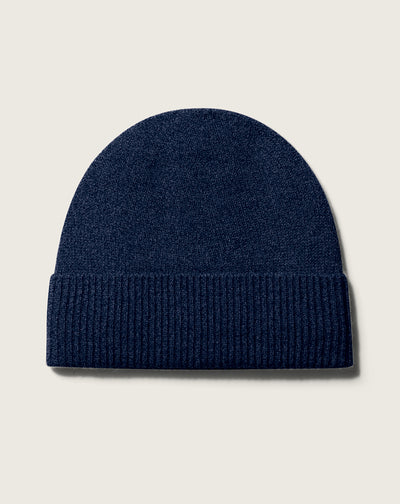 Bonnet classique-BLEU NOCTURNE-100% CACHEMIRE