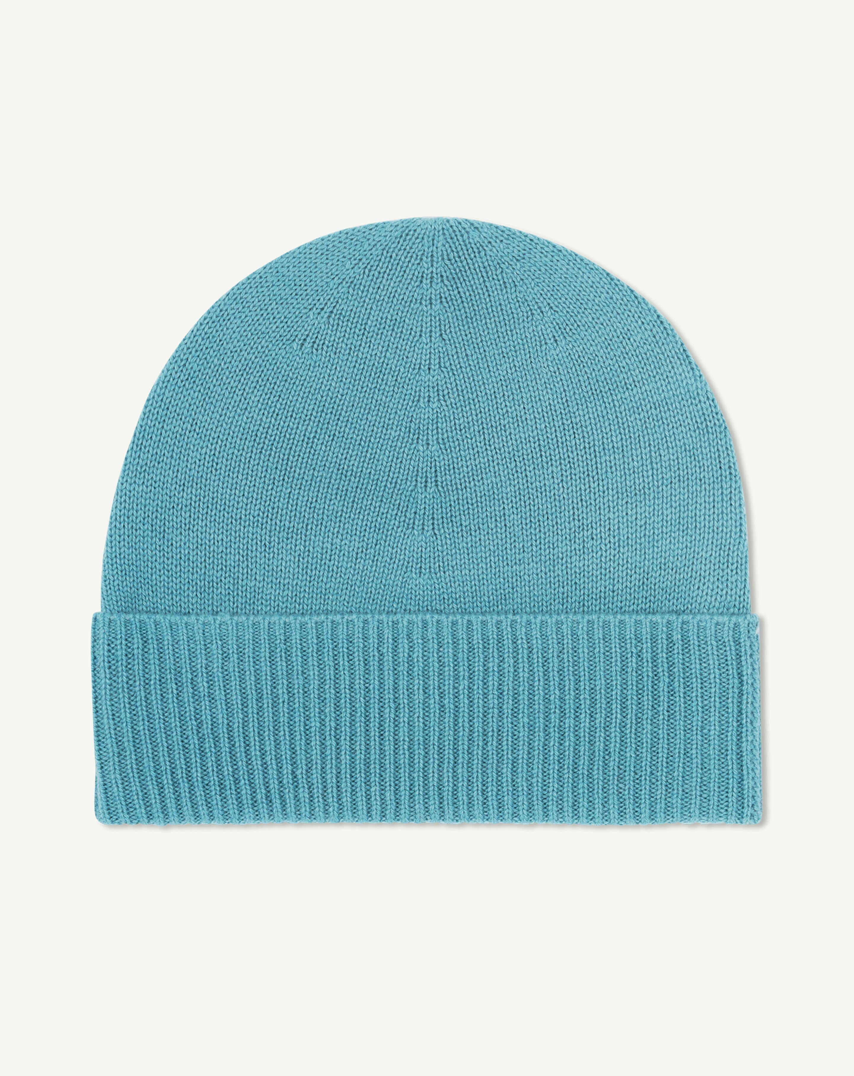 Bonnet classique-BLEU ARCHIPEL-100% cachemire