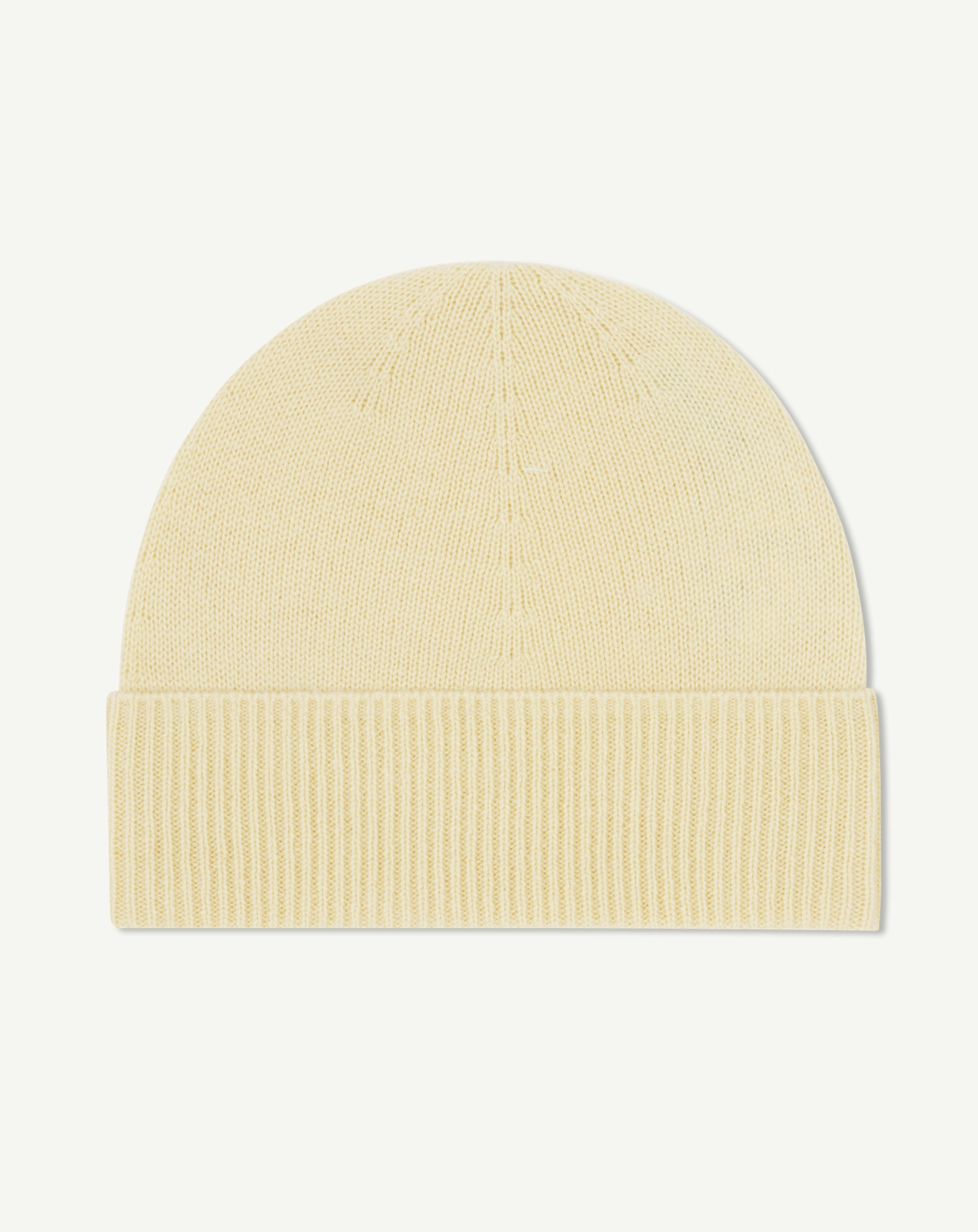 Bonnet classique-JAUNE PRIMEVERE-100% cachemire