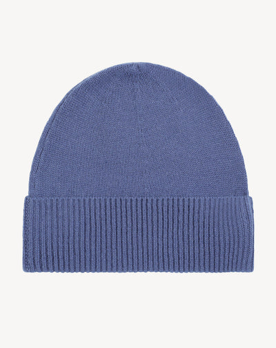 Bonnet classique-BLEU ATLAS-100% cachemire
