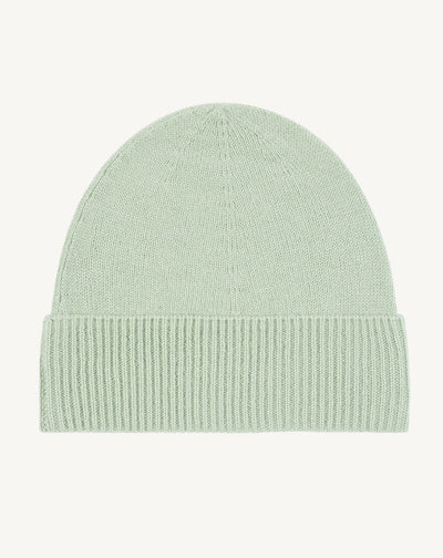 Bonnet classique-VERT AMANDE-100% cachemire