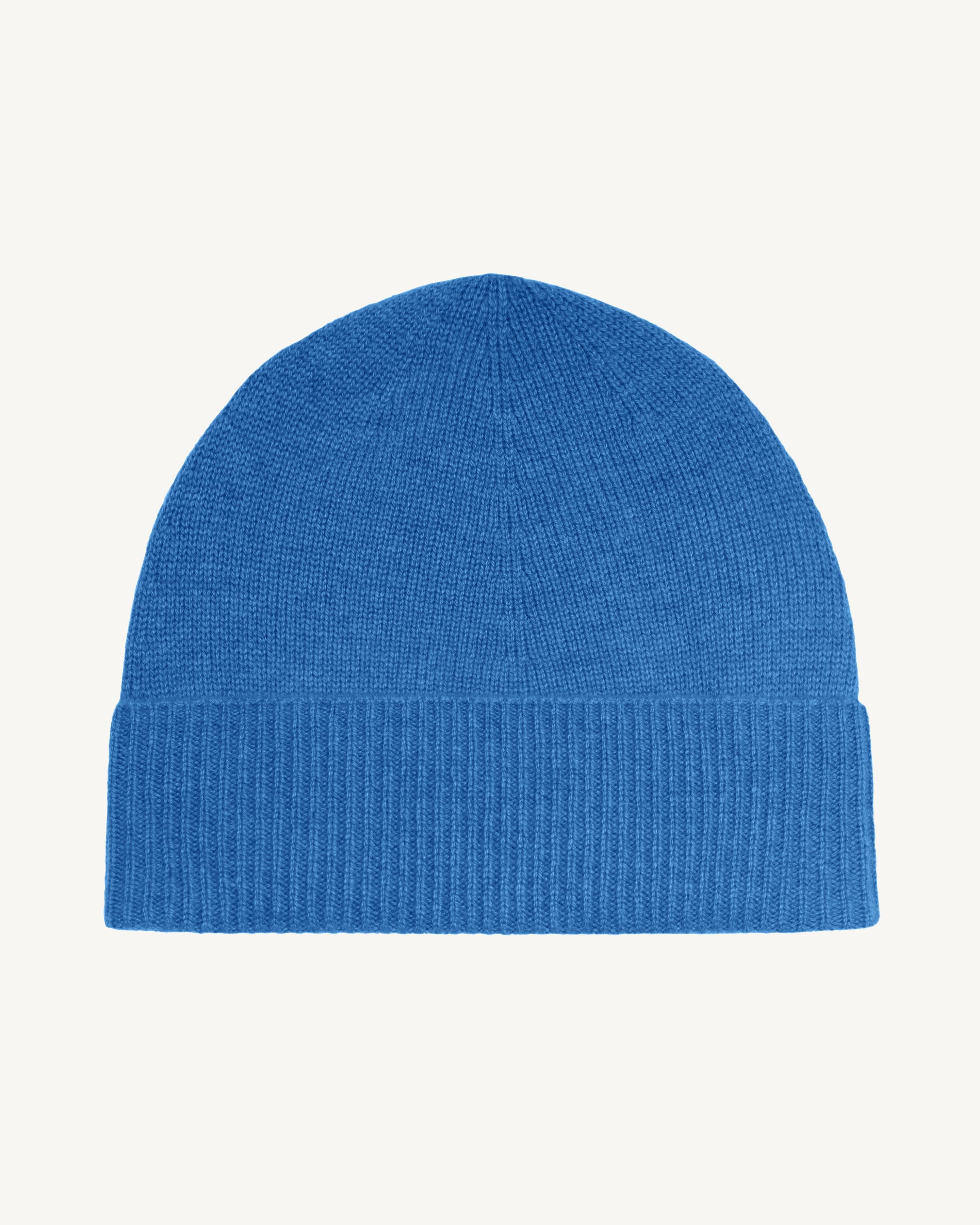 Bonnet classique-BLEU DE DELFT-100% cachemire