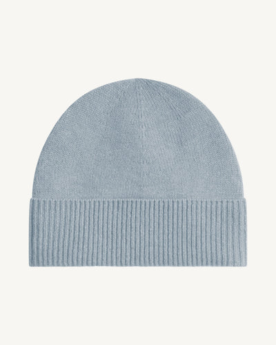 Bonnet classique-BLEU GLACIER-100% cachemire