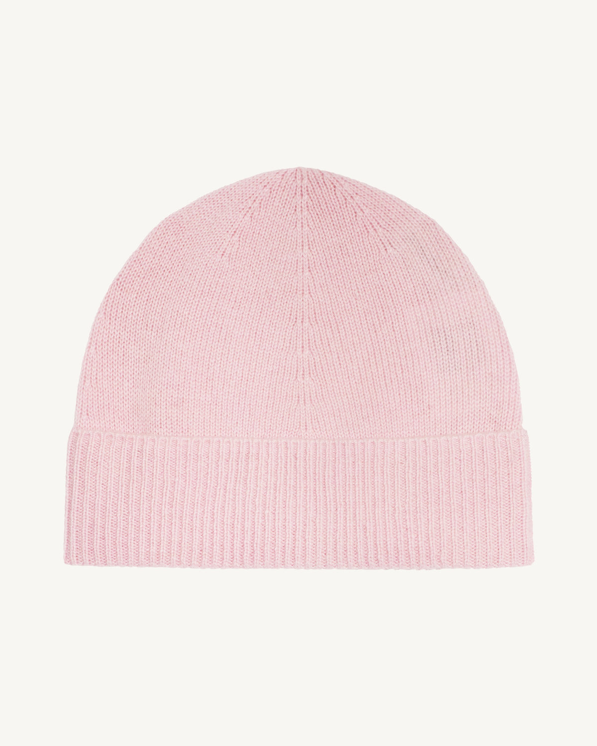 Bonnet classique-ROSE QUARTZ-100% cachemire