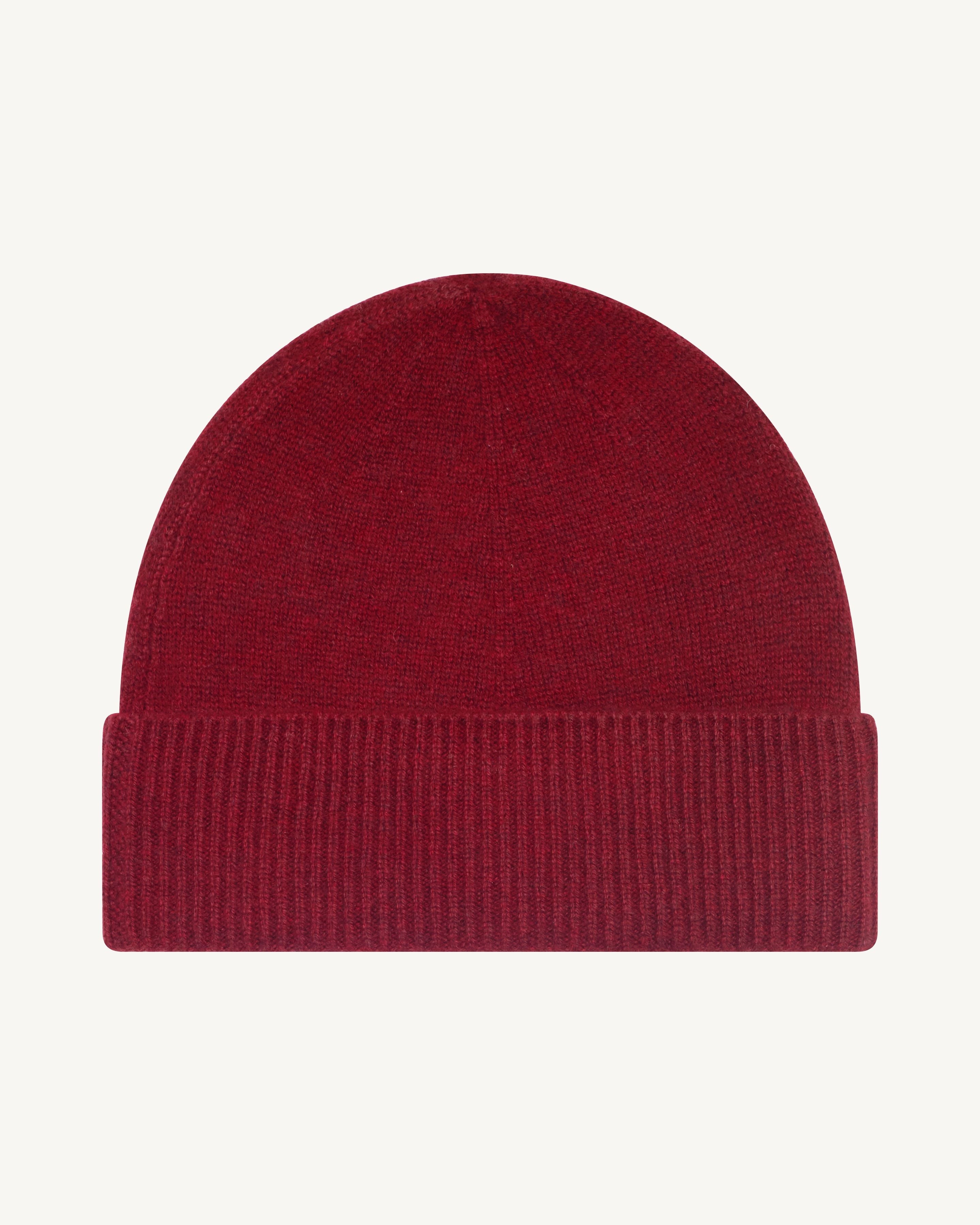 Bonnet classique-ROUGE D'ORIENT-100% cachemire