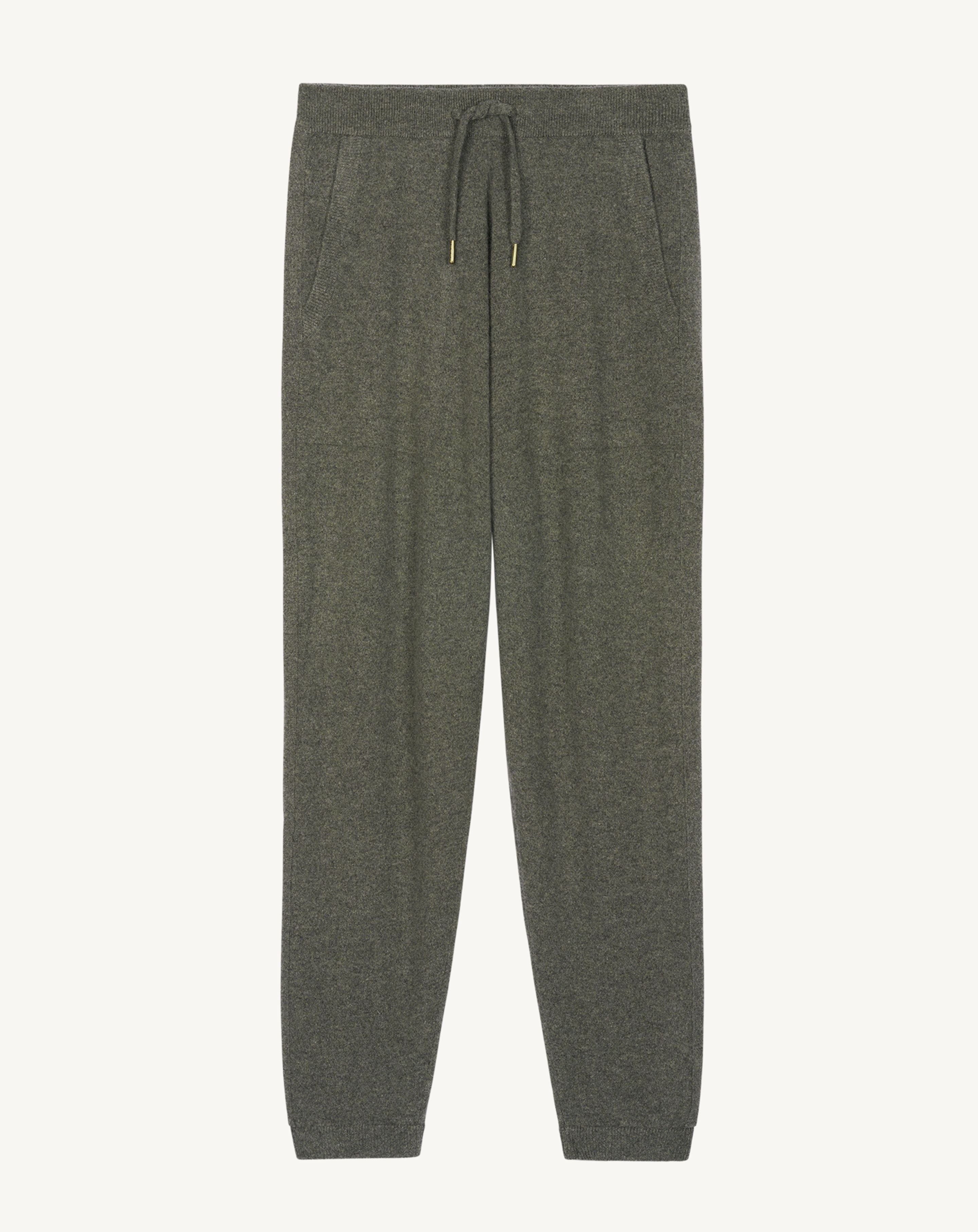 Pantalon de jogging-KAKI OMBRE-100% cachemire