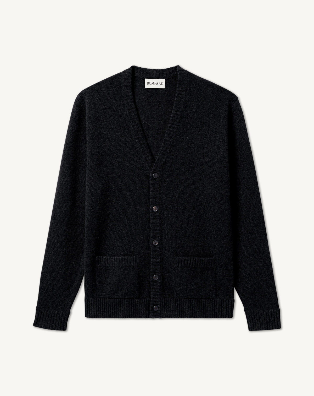 Gilet à poches-NOIR-100% cachemire