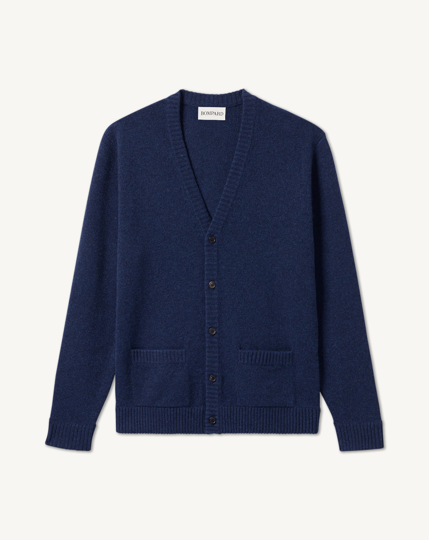 Gilet à poches-BLEU NOCTURNE-100% cachemire