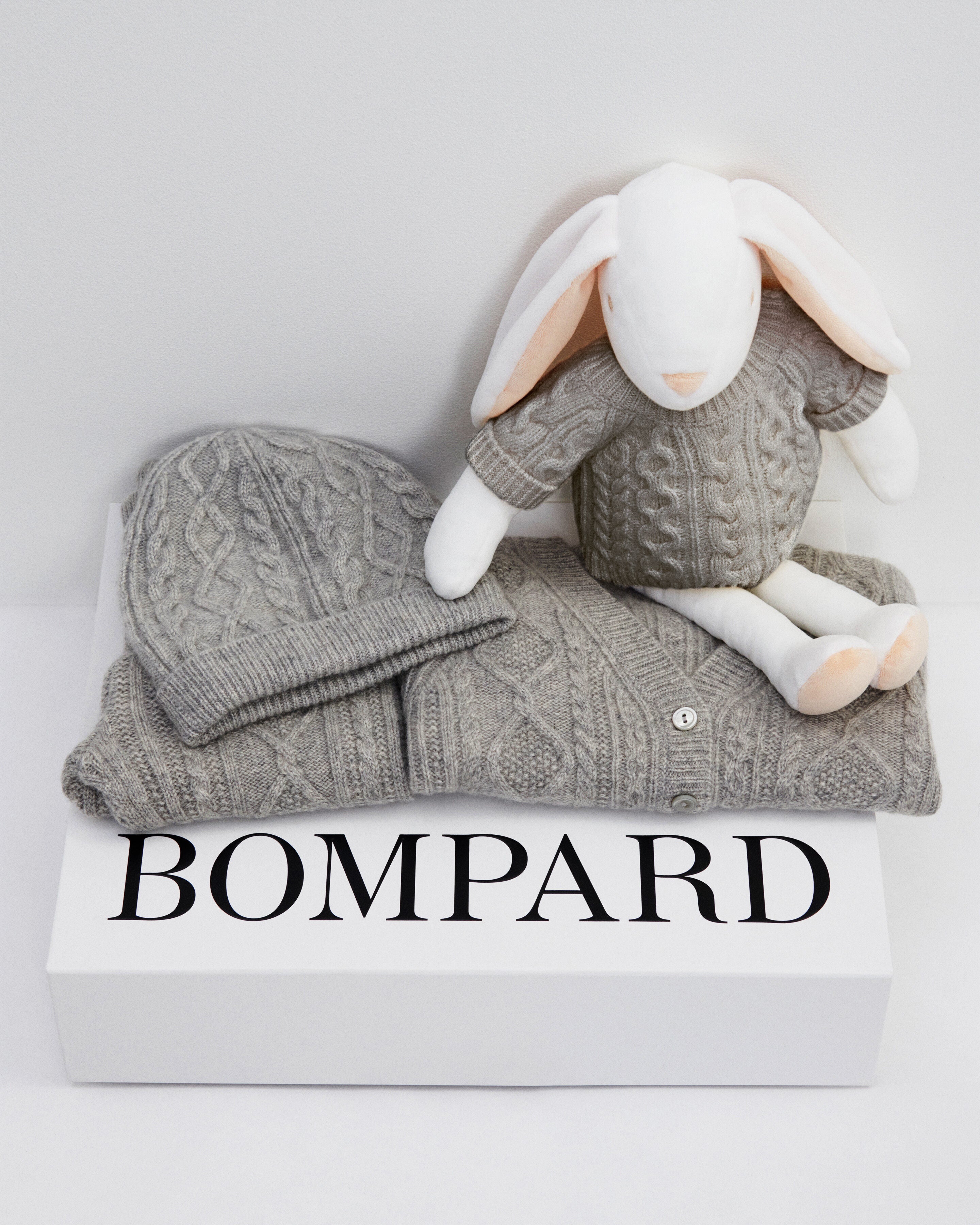 Doudou Bernard Bompard x La Pelucherie-GRIS ARGENTE-50% cachemire 50% laine