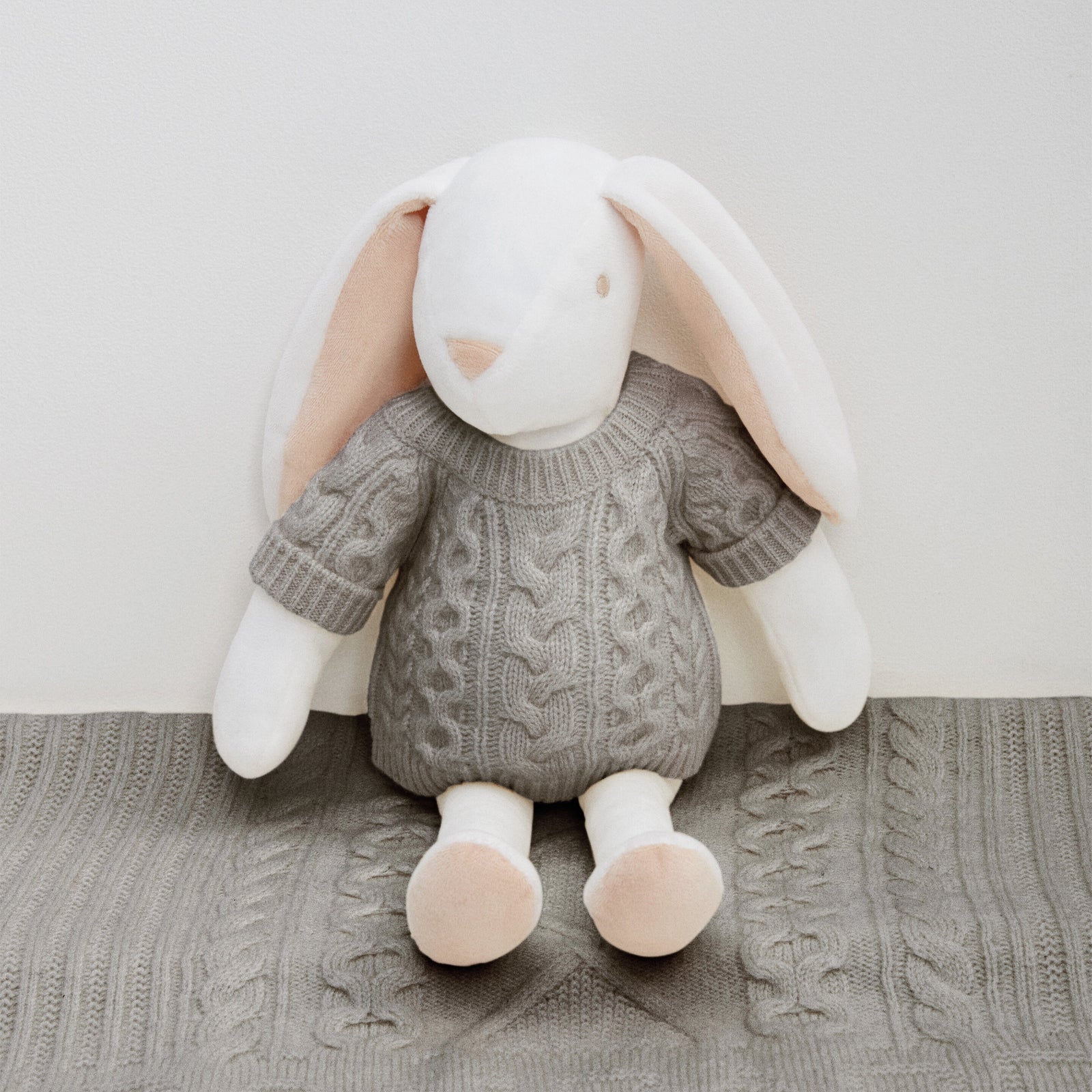 Doudou Bernard Bompard x La Pelucherie-GRIS ARGENTE-50% cachemire 50% laine