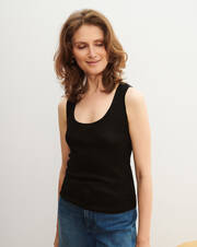 Ribbed extrafine vest top