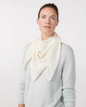 Geometric silk square scarf 90 cm x 90 cm