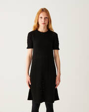 Short pointelle dress with short sleeves
