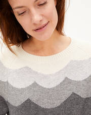 Graphic intarsia crew-neck sweater