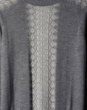 Extrafine jacquard lace knit turtleneck sweater sweater