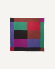 Colour block square scarf