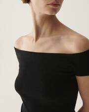 Bardot neckline top