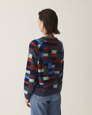 Pull col rond color-block