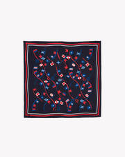 Summer sailing silk square scarf 70 x 70 cm