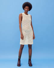 Hand-crocheted sleeveless dress
