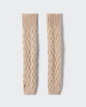 Cable knit arm warmers