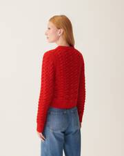 Cables round neck pullover